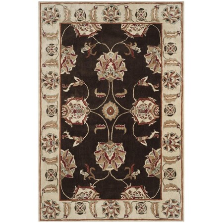 Safavieh 8 x 10 ft. Total Performance Hand Hooked Large Rectangle Area Rug, Brown & Ivory TLP742A-8